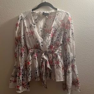 Intermix bell sleeve blouse dress top boho P XS